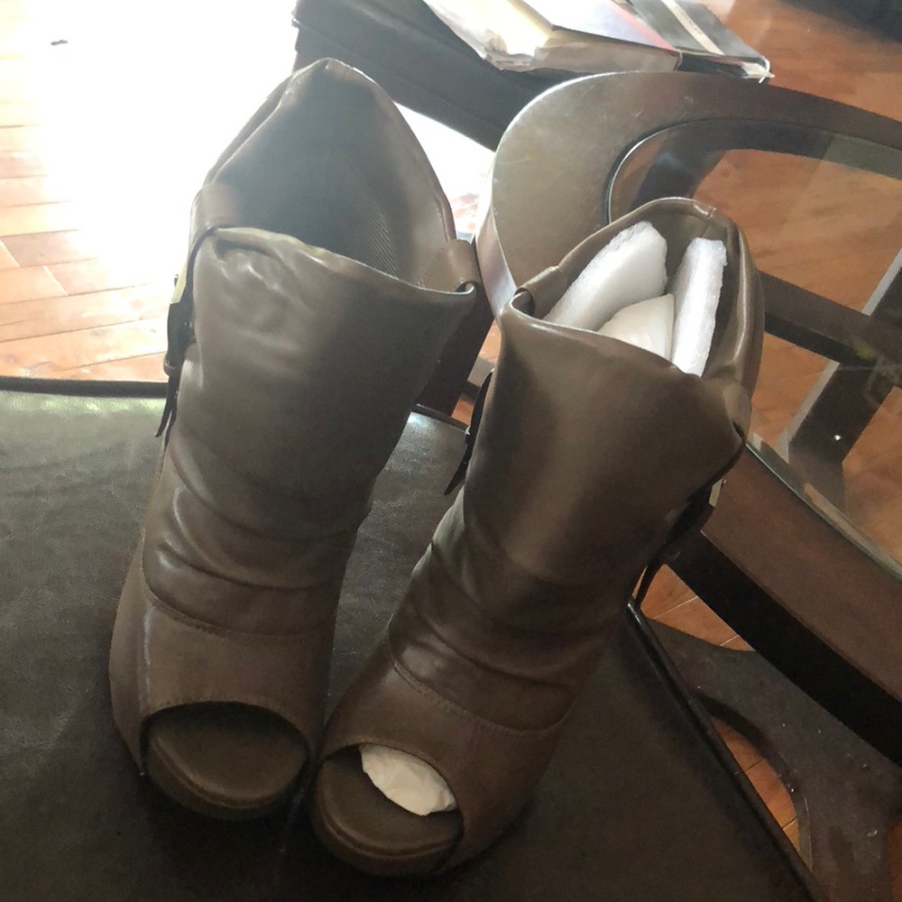 Jessica Simpson Open Toed Booty Heels